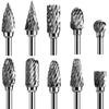 3*6 Double Grain Tungsten Steel Grind Head 10pc Hard Alloy Rotary File Electric Grind Mold Woodwork Grinding File Tool Set