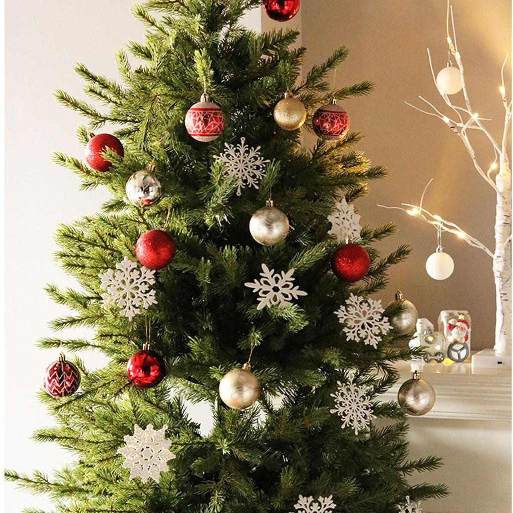 Transparent AcrylicSnowflake Flakes- Snowflake String Shop Window Decorations Christmas Ornaments Pendant