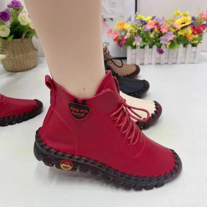 Leather Women's Shoes Women's 2022 New Beef Tendon Soft-soled Casual Shoes Lightweight Non-slip Women's Shoes
