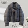 Women's Loose Fit 90% Duck Down Lapel Puffer Jacket