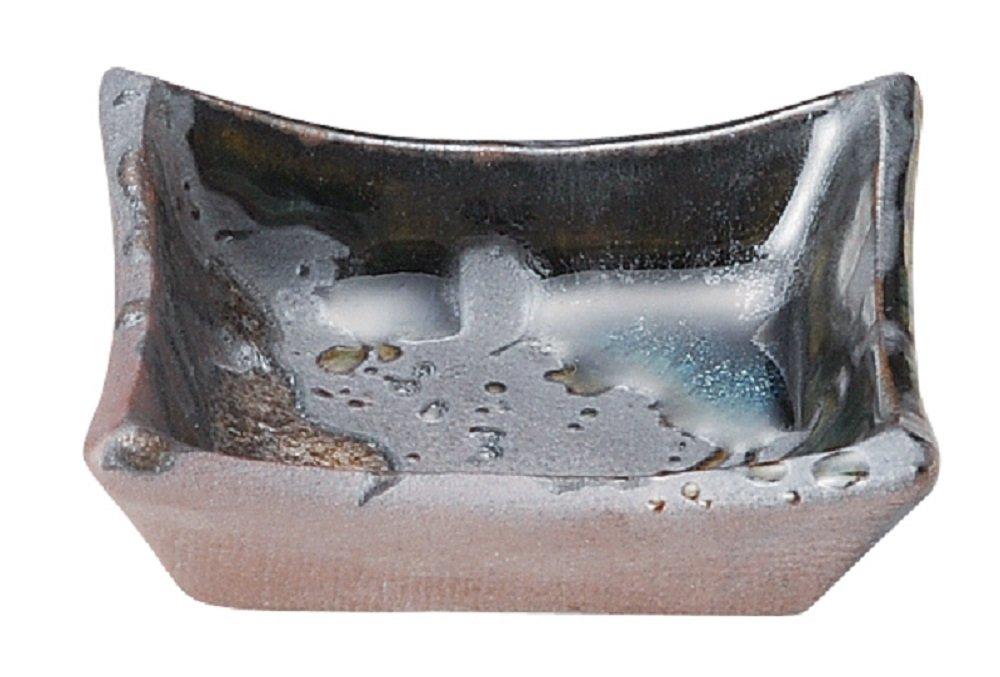 Banko Ware Iga Kinsai Small Bowl Plate Diameter Approx. 7.5cm Corner Peep Made In Japan 16055