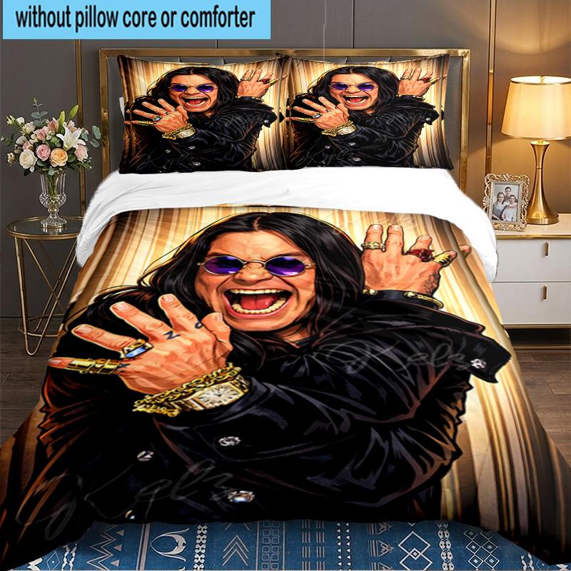 Ozzy Memorial 3PCS Bedding set,Ideal for 1pc Duvet Cover And 2pcs Pillowcases Perfect for Fan gift,Ideal for Bedroom, Dormitory