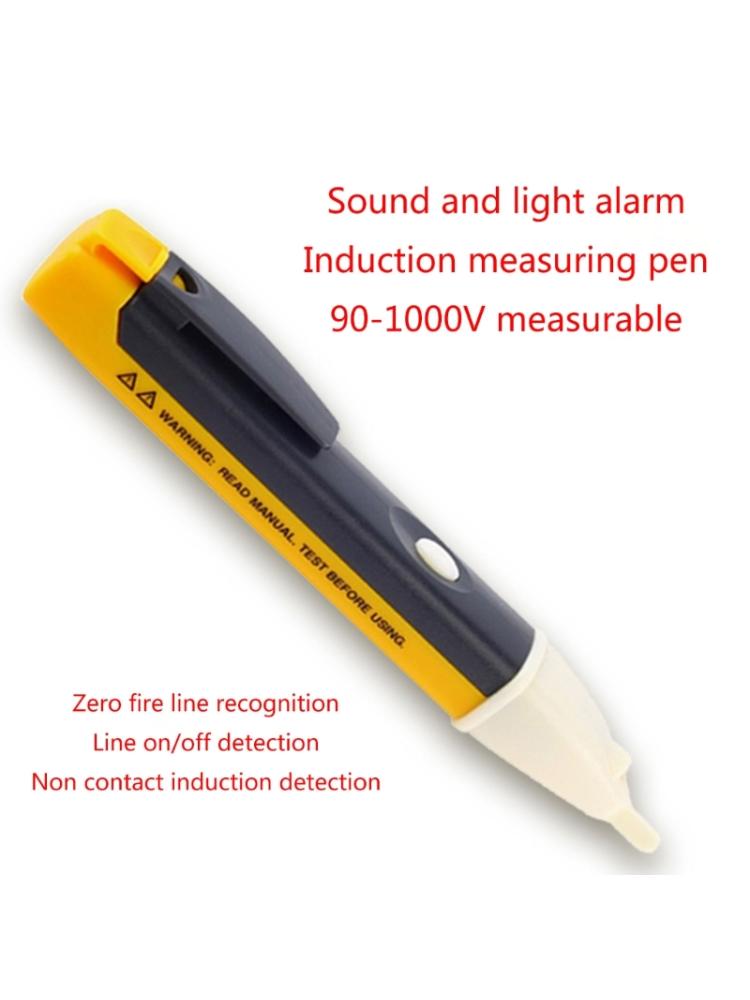 Бесконтактный тестер напряжения, карманный, AC90V-1000V, звуковой сигнал, детекторы напряжения, тестер-ручка с датчиком и светодиодом