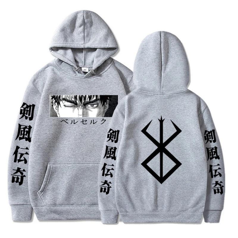 Толстовки с капюшоном Anime Berserk Hoodie Осень-Зима