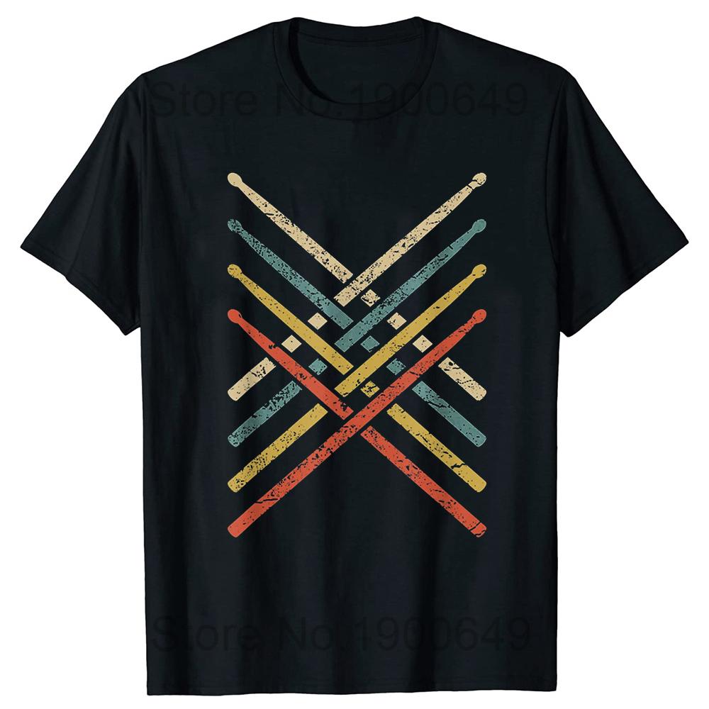 I Destroy Silence Drumming Vintage Drummer Drumset Drum Set TShirt Harajuku Cotton Casual Tees Cute Youth Tshirts Funny