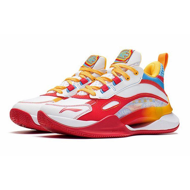 Баскетбольные кроссовки Li Ning Youth Team 2.5 Comforty Rebound Support Mid Top Детские баскетбольные кроссовки Белый Красный Синий YKBS050-15