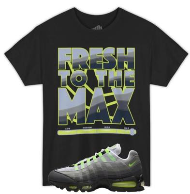 Футболка «Свежесть на максимум» Черная, чтобы сочетаться с Air Max 95 OG NEON