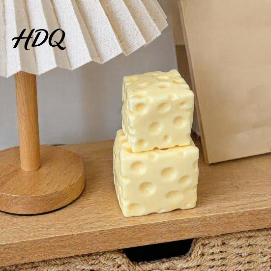 Cheese Cube Pinch Toy Shapeable Squeeze Toy Block Sensory for Stress Relief Moldable Home Office Classroom Decorative Relief