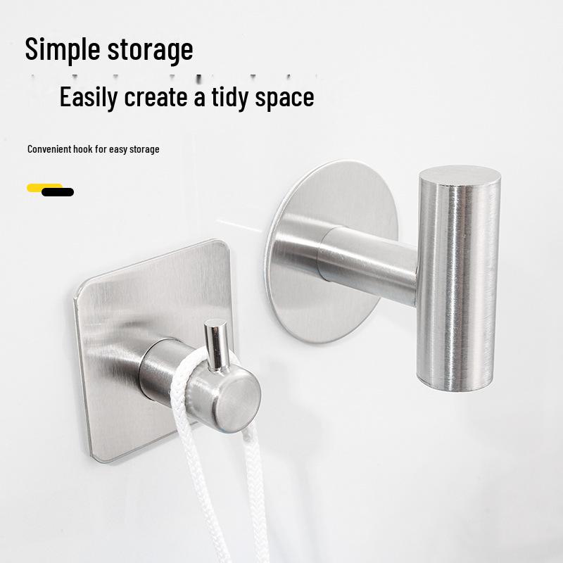 Крючок-присоска из нержавеющей стали с прочным клеем — идеально подходит для одежды, пальто и многого другого