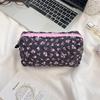Fresh Quilted Girls' Cosmetic Bag: Large Capacity, Cute Storage, Zippered Pencil Case