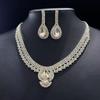Роскошные, универсальные украшения из циркона, свадебные аксессуары, комплект серег и ожерелья для свадебного платья, аксессуары для банкета