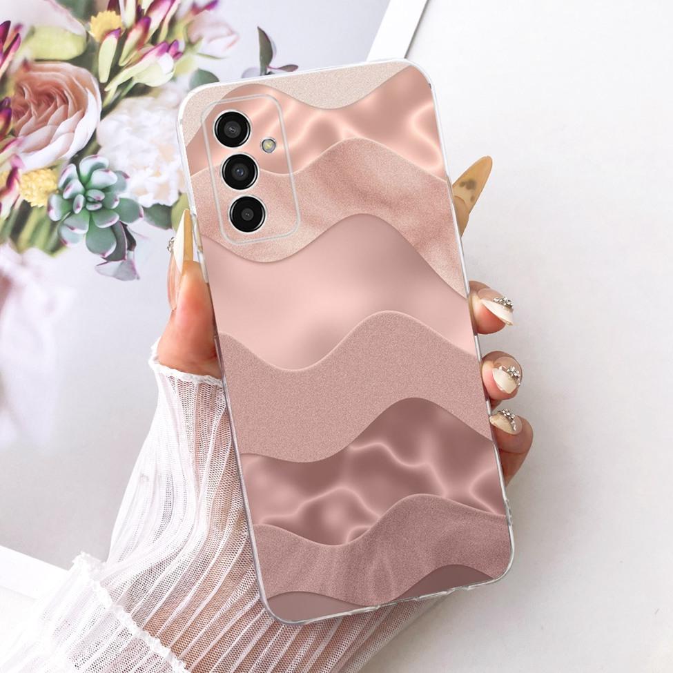 Transparent For Samsung M13 4G SM-M135F Case For Samsung Galaxy M13 4G Cover Cute Cat Fashion Butterfly Funny Painted Casing