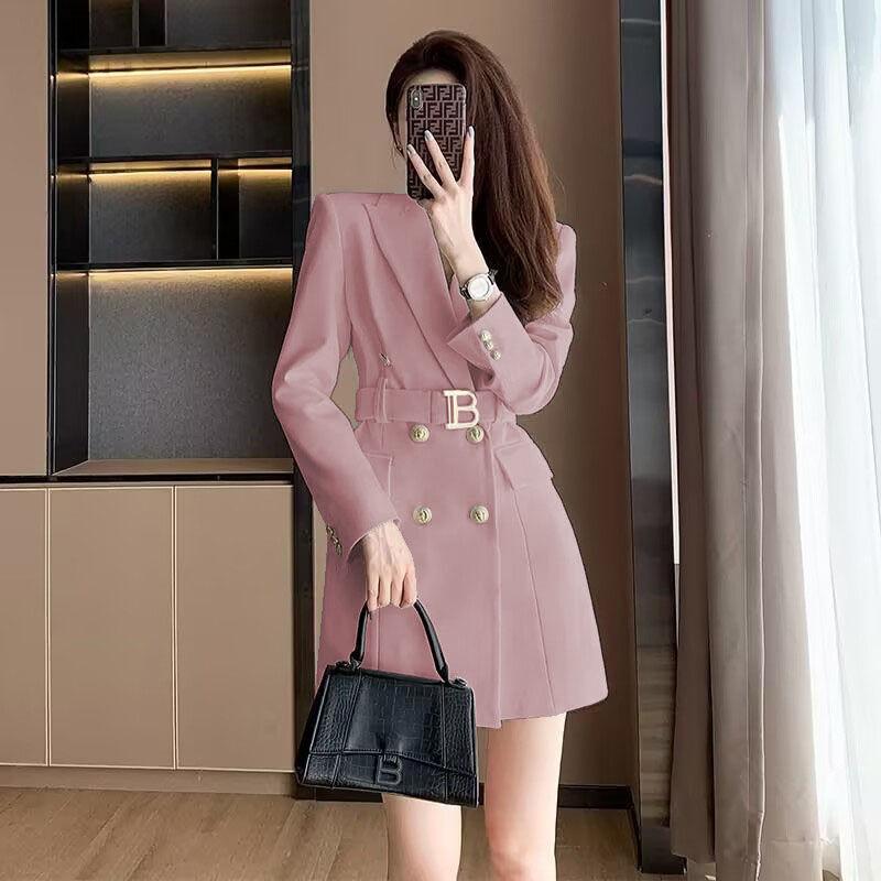 Women's French Style Double-breasted Suit for Spring and Autumn