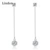 Lindon Women's Zircon Copper Alloy Earrings - Wedding Party Gift Pendant Earrings