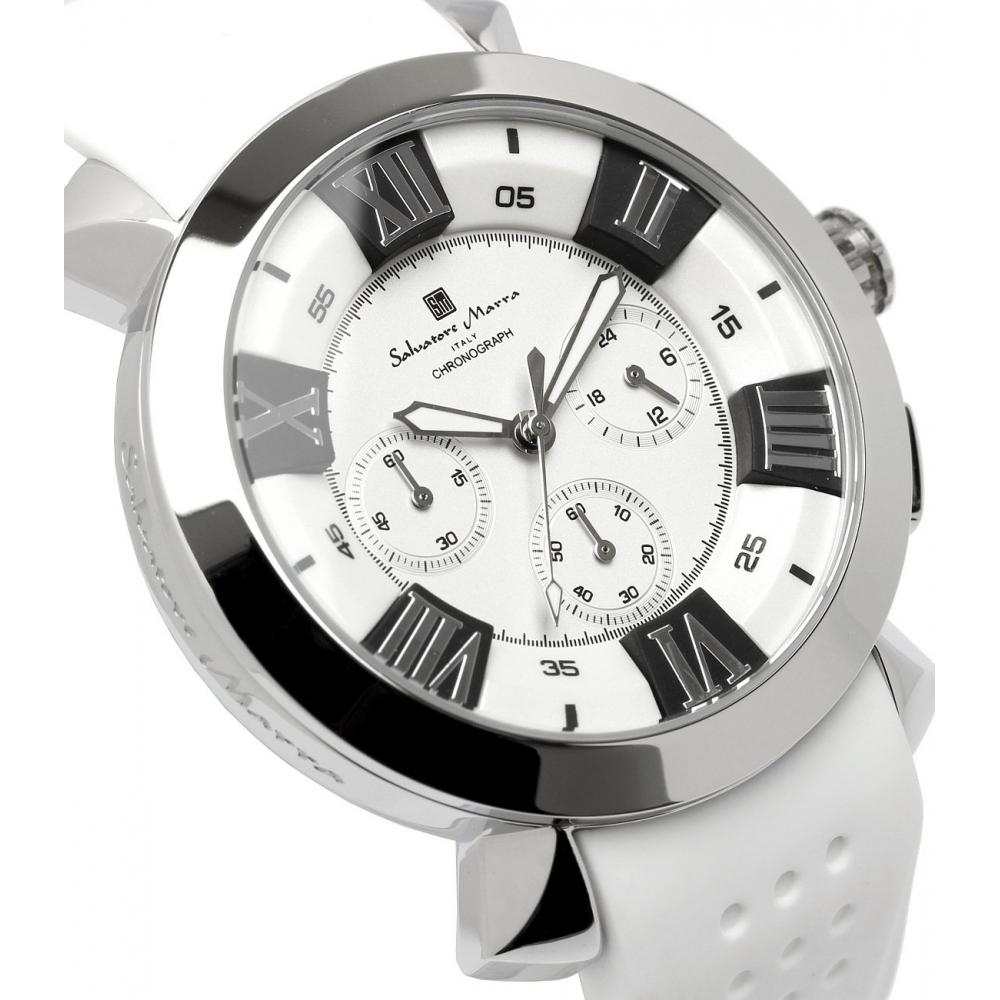 [Salvatore Mara] Часы Salvatore Marra Итальянский бренд 3D Index SM14102 (белый)