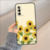 Винтажный чехол с подсолнухами для Samsung Galaxy A06 A05 A32 A16 A55 A36 A26 A54 A34 A14 A22 A52 A35 A15 A53 A13 A56