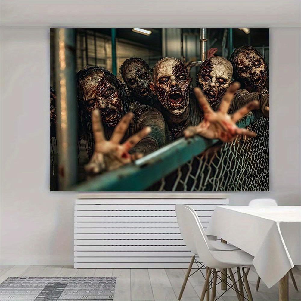 One terrifying zombie siege banner - made of durable polyester fabric