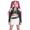 Girls Printing School Stage Performance Costumes Kids Singer Carnival Party Role Playing Pretend Game Halloween Cosplay Outfit Suit Set