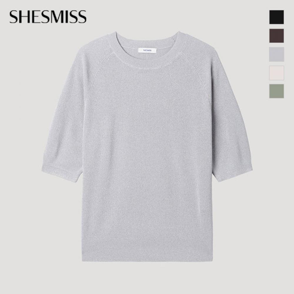 [shs Miss] Круглый вырез горловины реглан полувязаный Sskpop22180