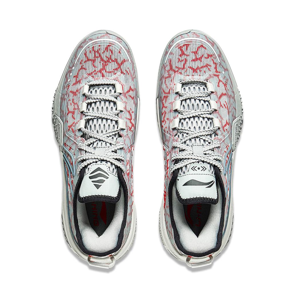 Li Ning Jiao Ao Forged Technology Shock Absorption Non-Slip Wear-Resistant Lightweight Rebound Low-Top Basketball Shoes Men Sneaker Gray ABFU019-10