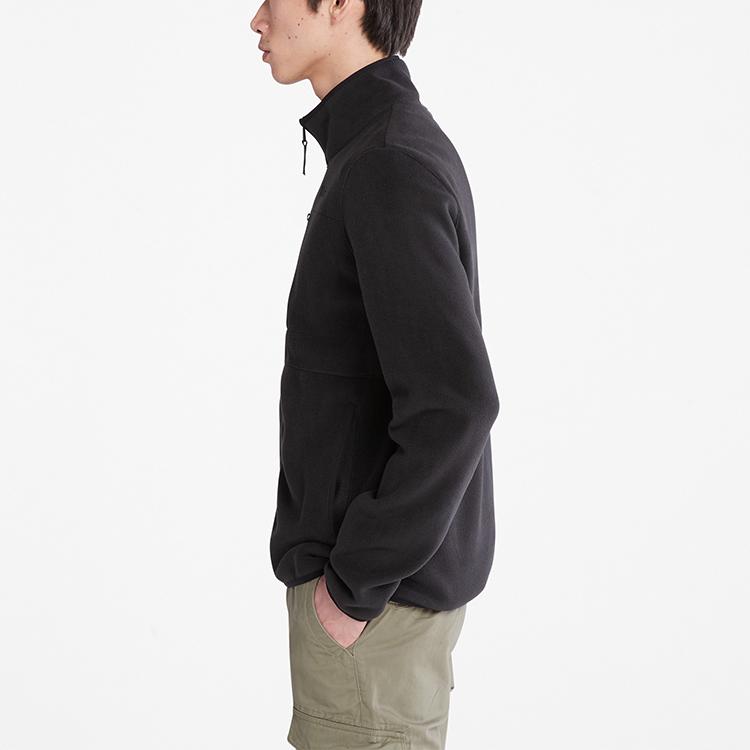 Timberland Однотонная флисовая куртка с воротником-стойкой, мужские куртки, черная A69KN-001