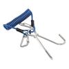 Diving Hook Spring Coiled Diving Lanyard Stainless Steel Scuba Diving Hook Double End Snap Clip Diving HookBlue
