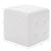 VidaXL Poufs 2 Pcs White 30 X 30 X 30 Cm Faux Leather