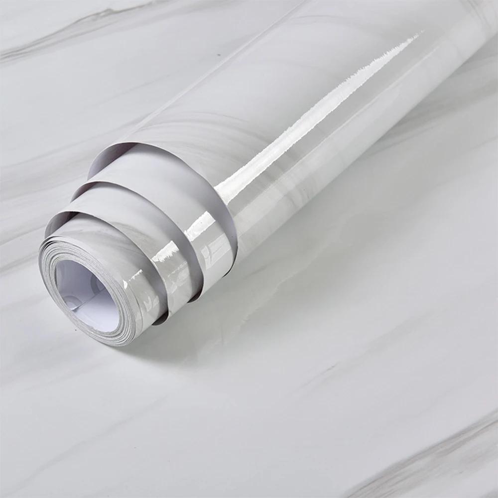 Серый Мрамор Самоклеящиеся Обои Водонепроницаемый Винил Отслаивающиеся Обои для Старой Мебели Кухонная Столешница Гранитная Пленка