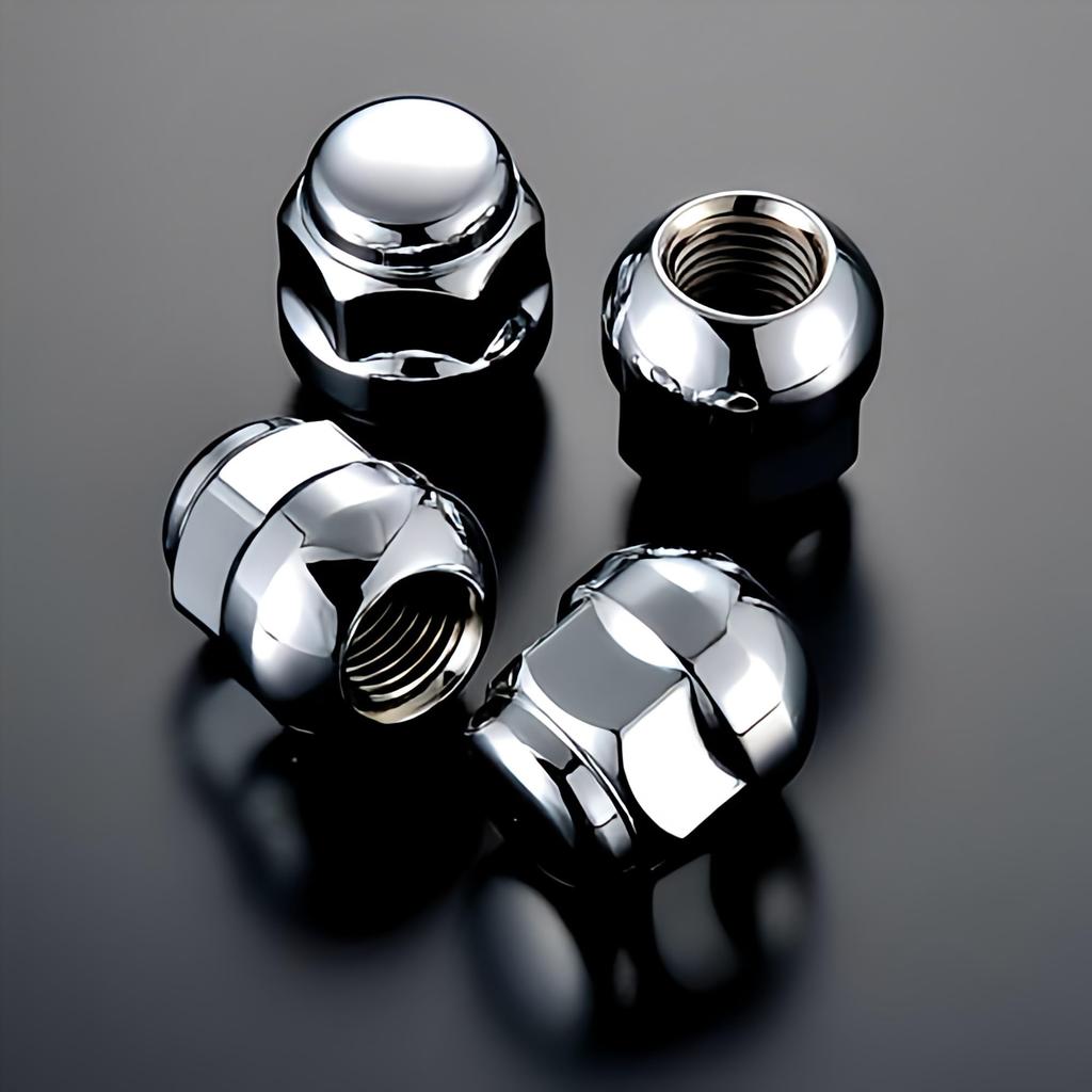 Короткие гайки Honda "Genuine Type" хромированные для колес с 5 отверстиями, 20 штук, сферическое седло для 1 автомобиля