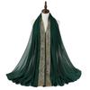 Женский Мусульманский Кружевной Пузырчатый Шифоновый Хиджаб Платок Foulard Femme Musulman Исламские Платки на Голову Арабские Головные Уборы