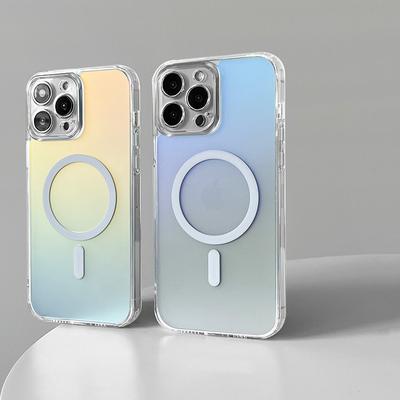Для Apple 15pro Градиентный Чехол для Мобильного Телефона Магнитный ПК Всесторонний Magsafe Цветной для IPhone14max Беспроводной