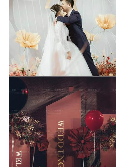 Elegant Wedding Aisle & Stage Floral Decor: Silk Net & Foam Paper Flowers