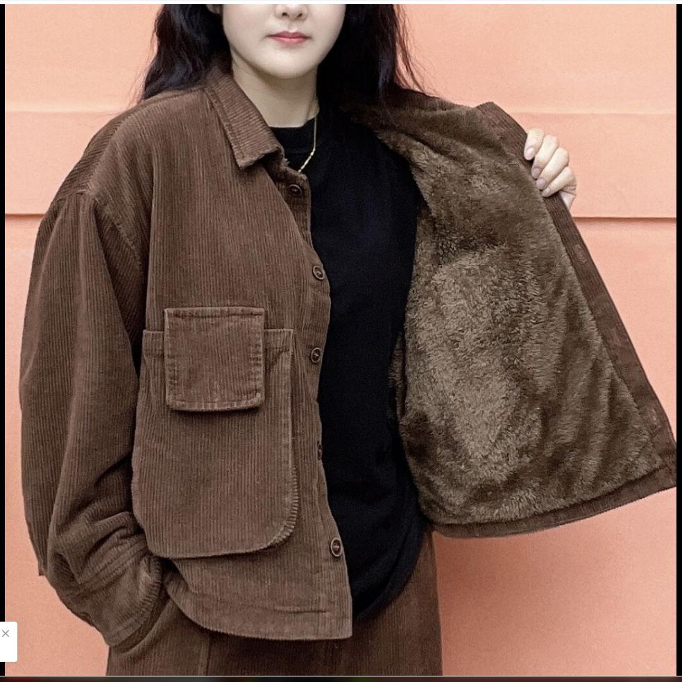 Plus Velvet Thickened Casual Suit Women's Autumn and Winter Fashion Super Thick Warm Short Jacket Harem Pants Two-piece Suit