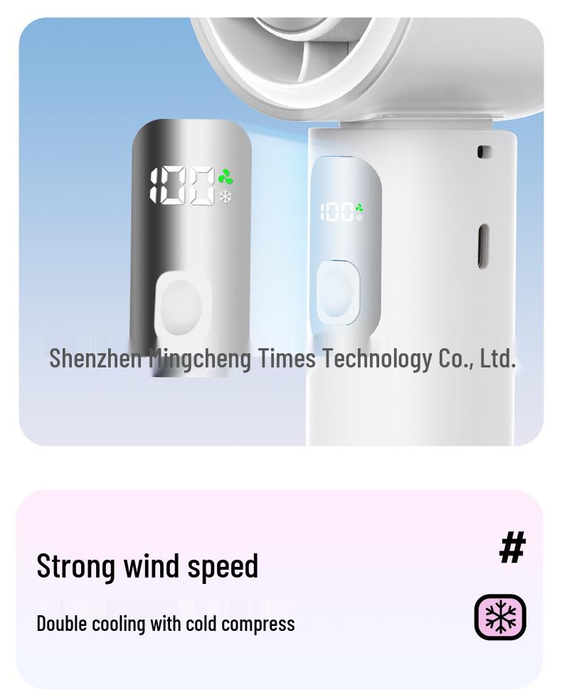 Korea KC Turbo Cooling Foldable Handheld/Neck Fan with Desktop Option