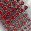 10Pcs/lot 15/22mm Delicate Red Heart Button Vintage Gold Outline Button Cardigan Sweater Decorative Buttons