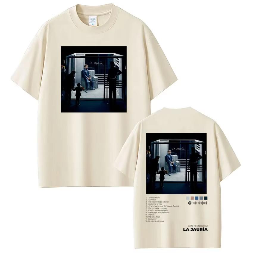 2026 Rapper Dani Fernandez Album Tour Print Tshirt Men Women Vintage Tshirts Summer Shortsleeved Casual Cotton Top Streetwear