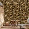 Gold Leather Ochre Wallpaper, Ochre Background for Living Room and Bedroom 50x1000
