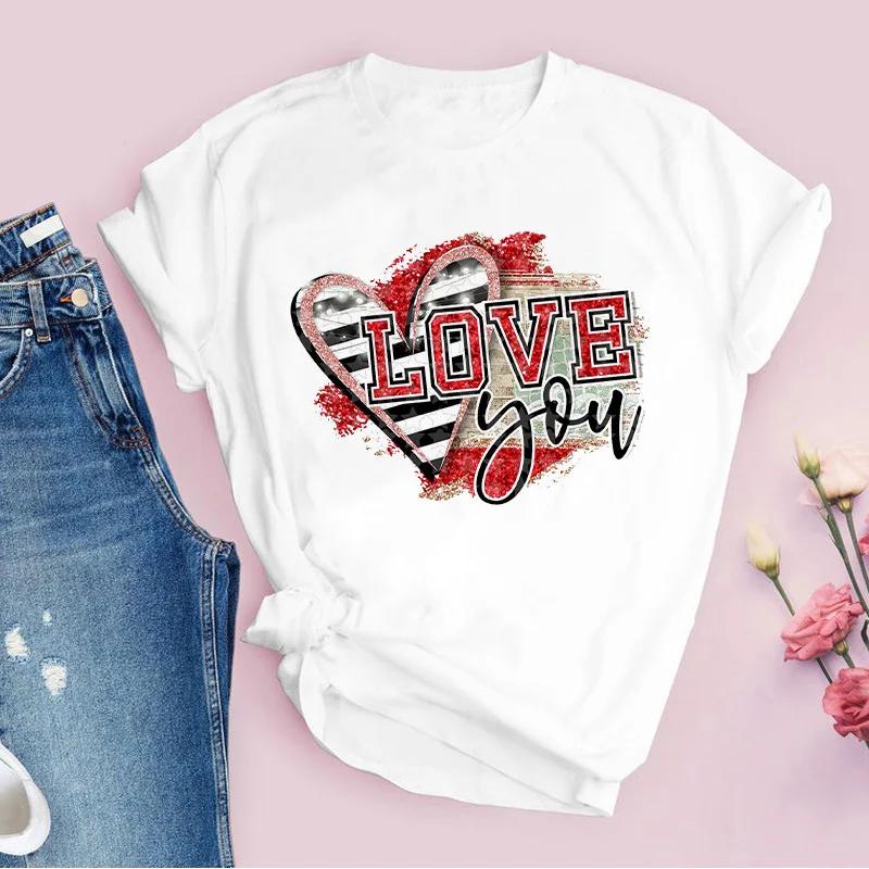 Womens White Love Balloon Butterfly round Collar Print Tshirt Short Sleeve Graphic Dress Aesthetic Harajuku Style