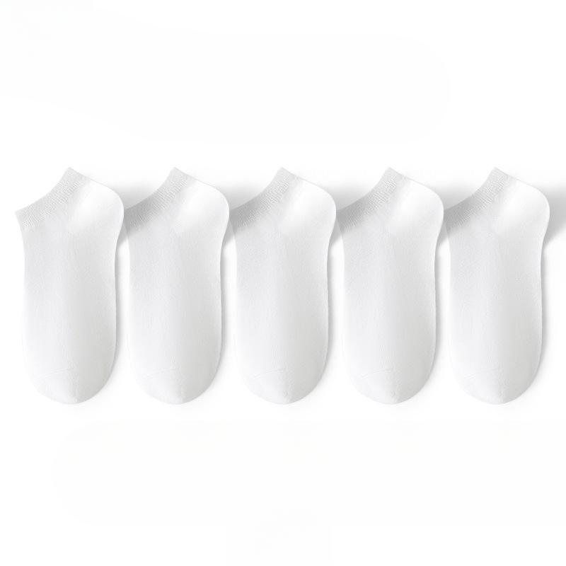 5 пар женских весенне-осенних хлопковых дышащих дезодорирующих носков с низким верхом, впитывающих пот