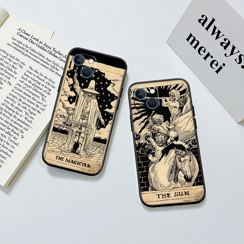 QE10 Divination Tarot Phone Case for OPPO A40 A60 A80 A15 A16 A16K A12 A17 A17K A54 A54S A53 A53S A55 A56 A57 A98 F23