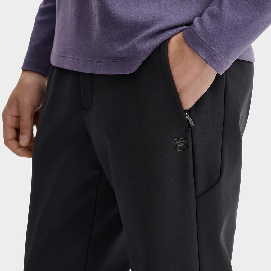 Fila Белые Классические Микро Конус Модные Повседневные Универсальные Флисовые Теплые Удобные Вязаные Повседневные Брюки Мужские брюки Черные F11M543605FBK