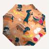 1pc Dachshund Party Automatic Open/Close Umbrella with One-Touch Button, Compact Folding Canopy, Sturdy 8-Rib Windproof Design -132