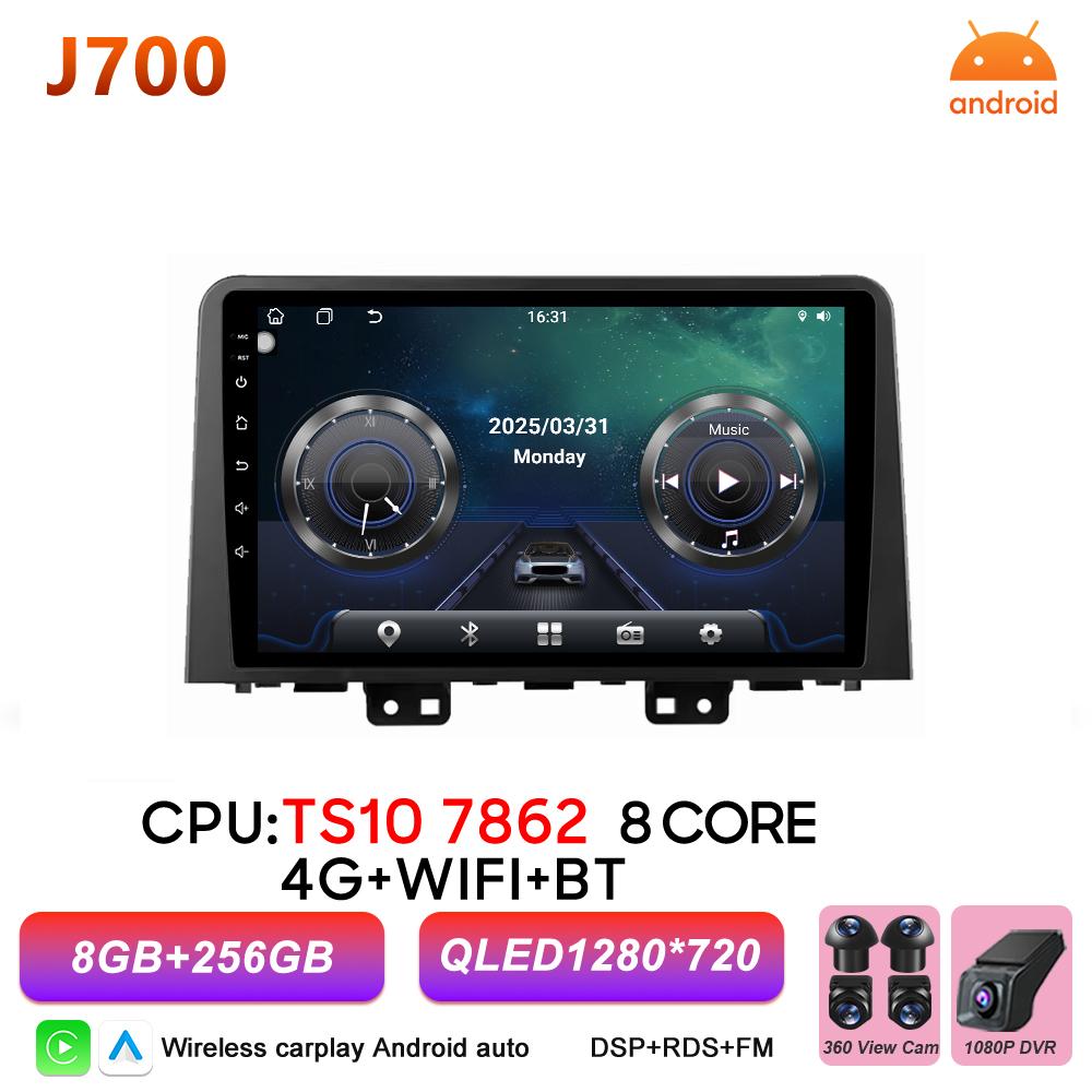 Android 16 Auto Carplay For Hyundai Staria H1 2021 2022 2023 Car Radio Multimedia Player GPS Navigation 5G Wifi BT DSP Wireless