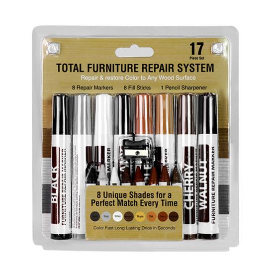 1 комплект для ремонта царапин на деревянной мебели с маркером для подкраски 6/8/10 цветов, ручка для удаления пятен и ремонта царапин на деревянном полу и столе