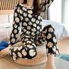 Pink LOVE Women's Cartoon Pajama Set - Long Sleeve & Pants, Autumn/Winter.