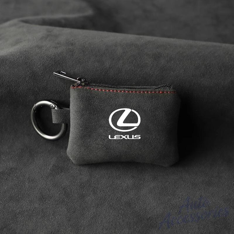 Car Key Bag Suede Wallet Card Coins Storage Pouch Keychain Cover Accessories For Lexus ES300 RX330 RX300 GS300 IS250 IS200 IS300JE2
