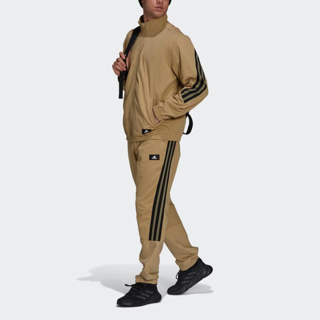 Adidas Мужская спортивная куртка на молнии в полоску Future Icon с цветными блоками, верхняя одежда цвета хаки GT0118