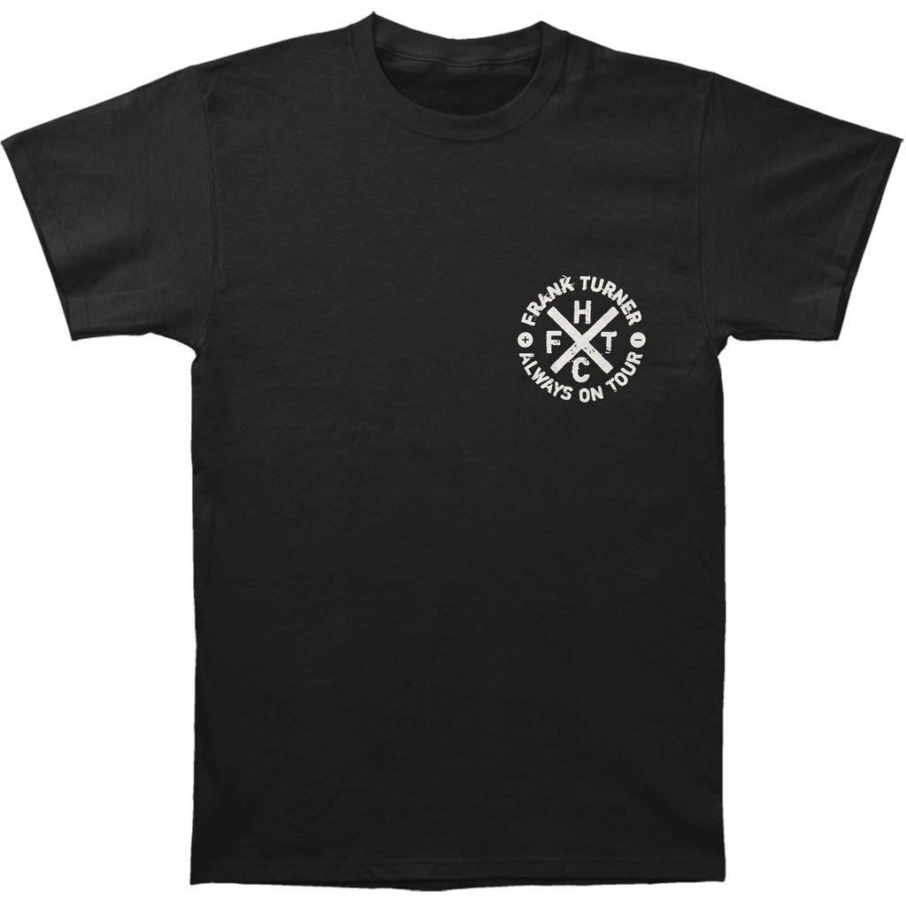 Men's Frank Turner Always On Tour 2016 North America T-shirt X-Large Black
