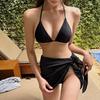 ins style bikini three-piece skirt summer new vacation style sexy split swimsuit beach women's clothing