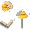 3pcs 45 Degree Angle Lock Miter Router Bit 3 Teeth T-Shape Tongue and Groove Set  For Cabinets